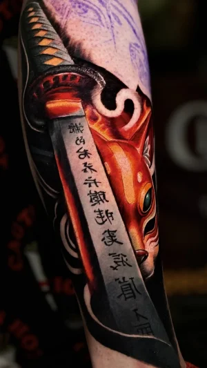 Katana and Fox Mask Forearm