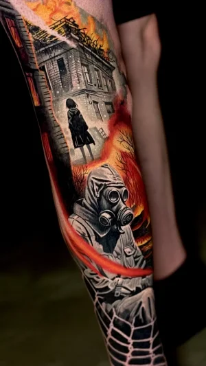 Apocalyptic Full Leg Color Realism