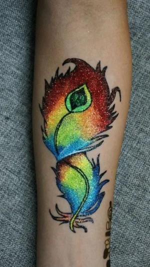 Vibrant Colorful Peacock Feather