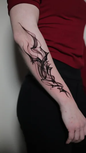 Delicate Abstract Fine Line Forearm