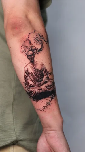 Meditating Monk Forearm