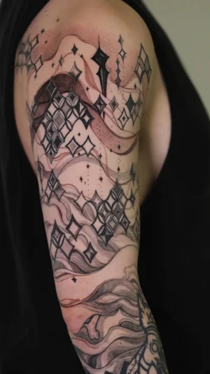 Geometric Abstract Full Sleeve