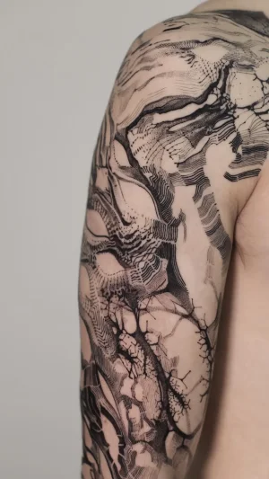 Abstract Blackwork Full Sleeve