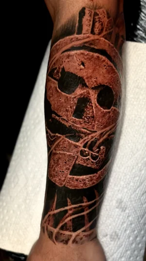 Bold Skull and Crossbones Forearm