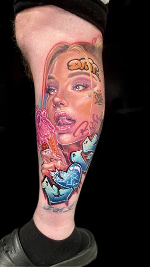Color Realism Woman Portrait Calf