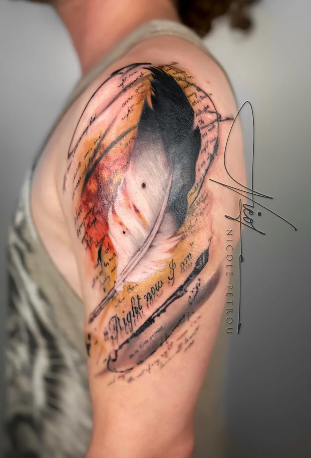 A piece of art centered around the literary family, the Brontës: feather, script text, nature, calligraphy, realistic, detailed
