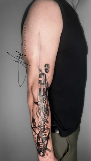 PERSEVERANCE, Abstract Blackwork Full Sleeve