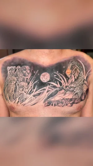 Scorpion and Cheetah Chest Piece