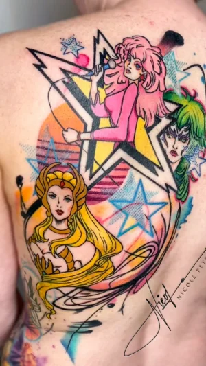 Anime Style Pop Divas Back Piece