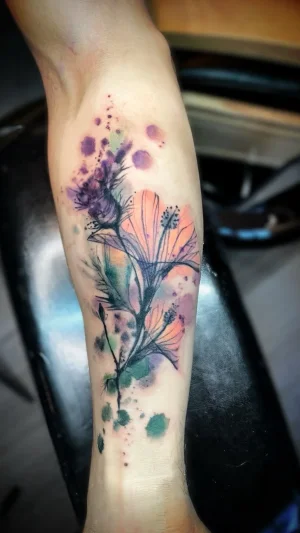 Watercolor Floral Forearm