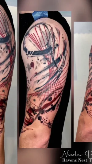 Abstract Geometric Half Sleeve