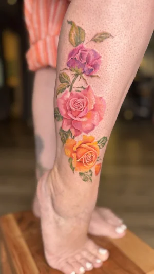 Color Realism Rose Calf Flowers