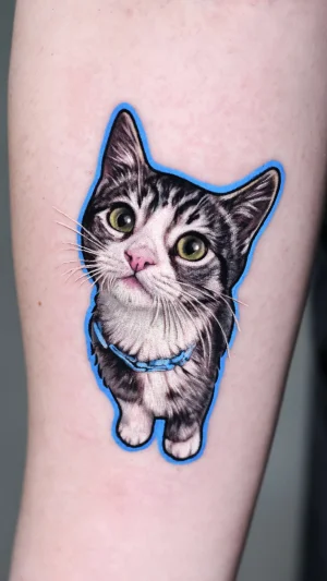 Realistic Cat Forearm Portrait