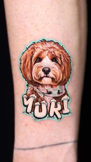 Realistic Dog Portrait Forearm