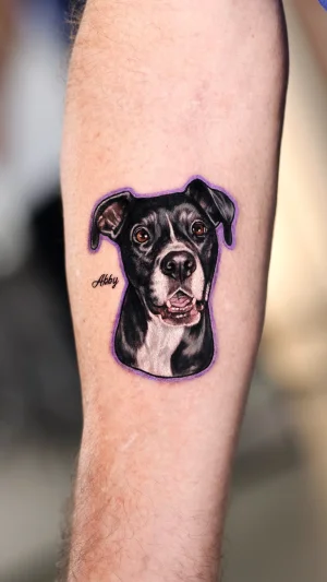Realistic Dog Portrait Forearm