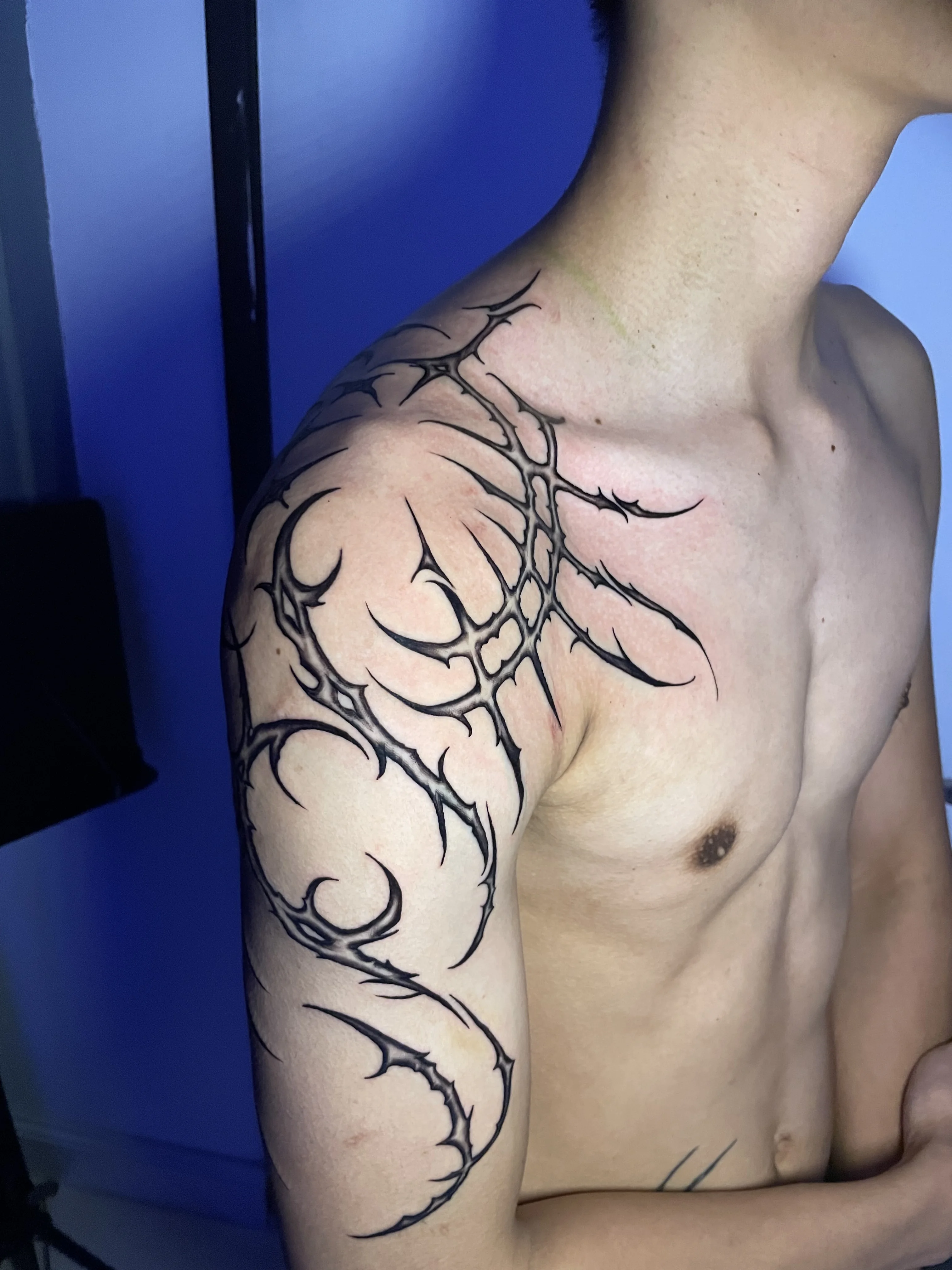 Biomechanical tattoo by Sailor_tatts