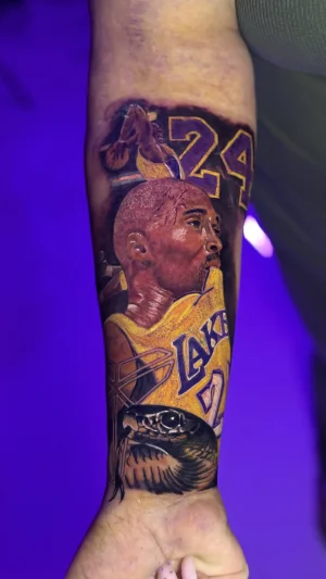 Kobe Bryant Color Realism Forearm
