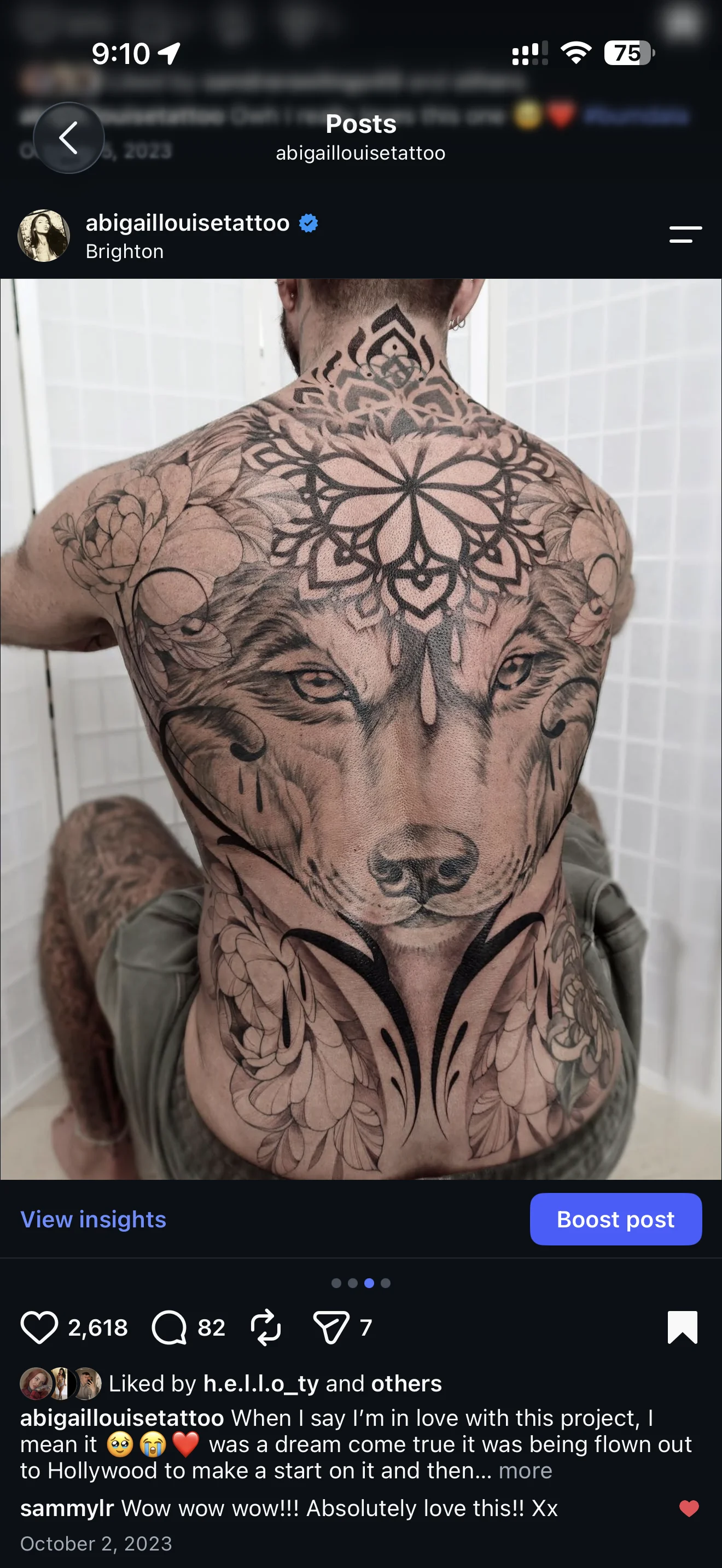 Realistic Wolf Full Back Piece: wolf, flowers, mandala, animal, nature, spiritual
