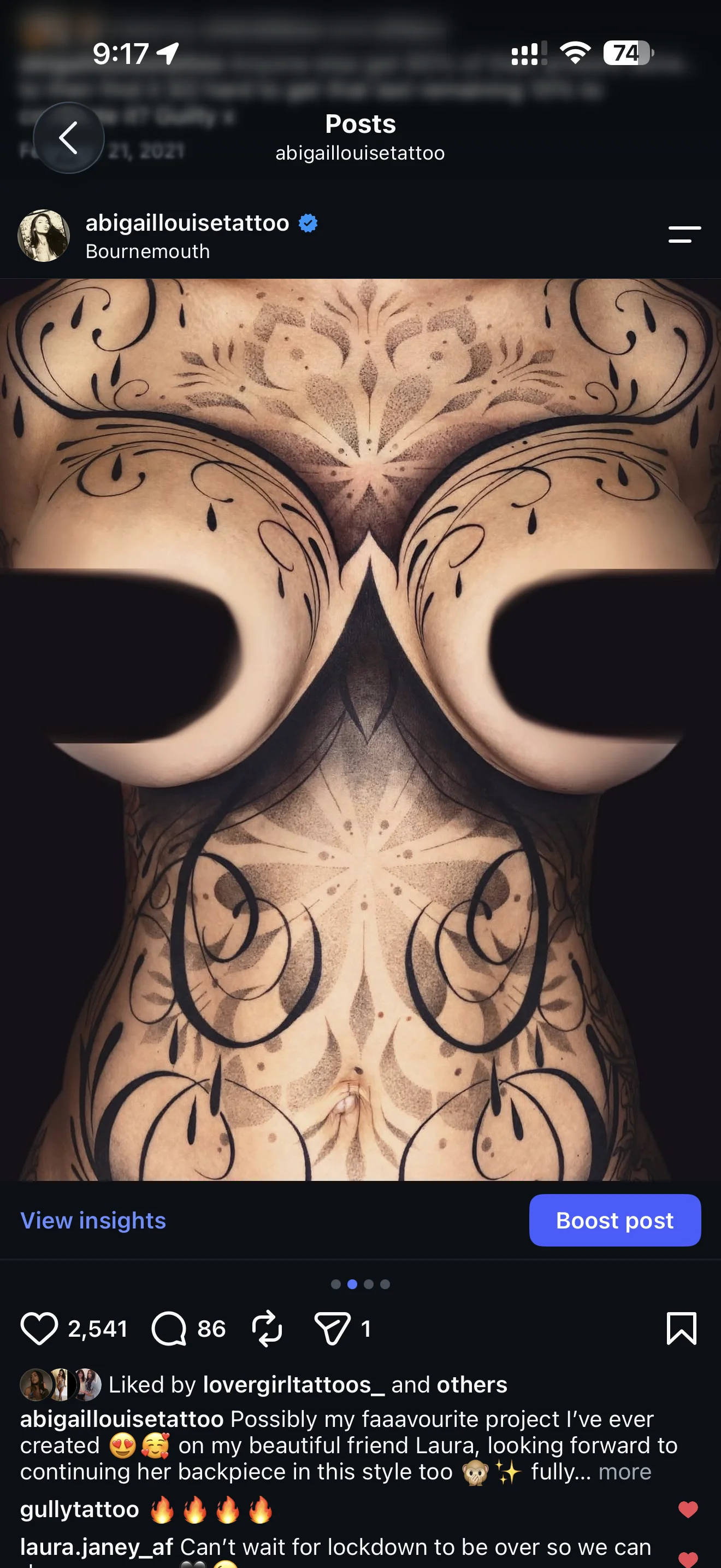 Floral Blackwork Back Piece: floral patterns, swirls, dots, drops, floral, ornamental