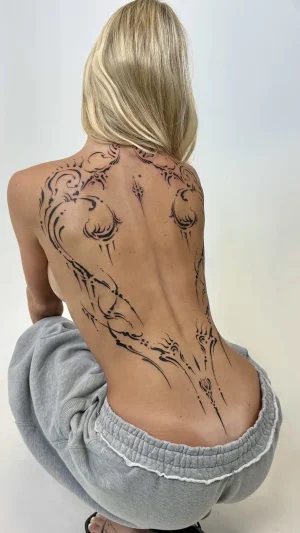 Ornamental Blackwork Back Piece