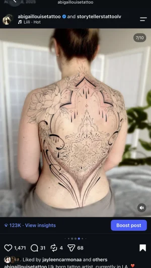 Delicate Mandala Floral Full Back