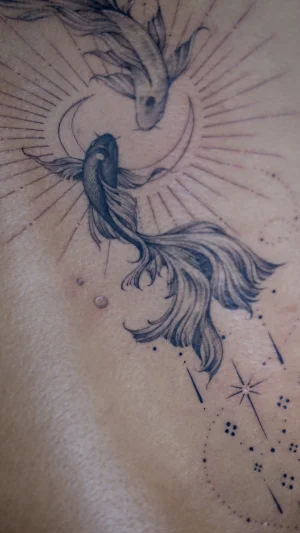 Fine Line Koi Fish Rib Piece