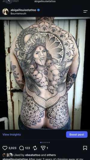 Mythological Woman Full Back