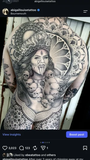 Gothic Woman Full Back Realism