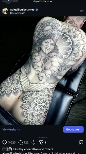 Mythological Woman Full Back Piece