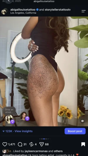 Mandala Floral Thigh Piece