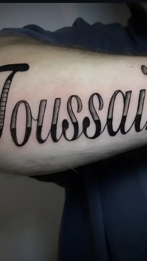 Bold Script Forearm Lettering