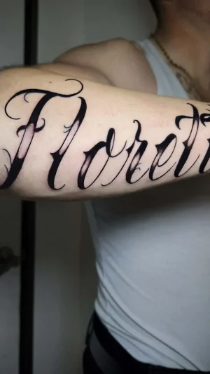 Bold Custom Script Forearm