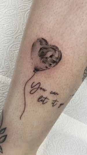 Heart Balloon With Inspirational Script