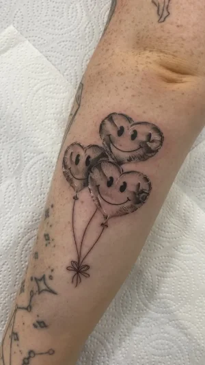 Smiley Heart Balloon Forearm