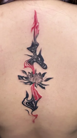 Surreal Lotus and Abstract Back