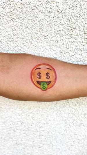 Money Face Emoji Forearm