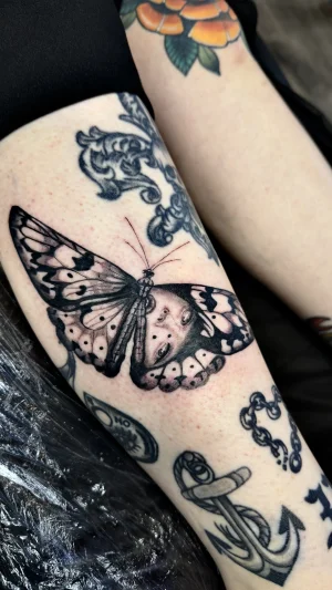 Surreal Butterfly Woman Forearm