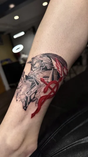 Armored Knight with Red Alchemy Symbol
