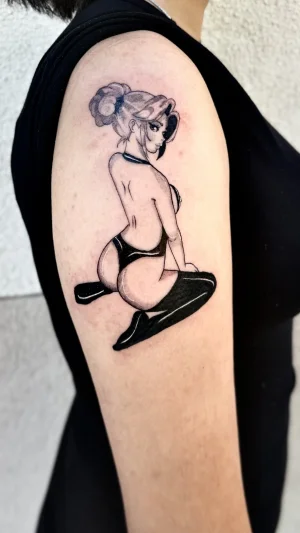 Anime Girl Pinup Upper Arm