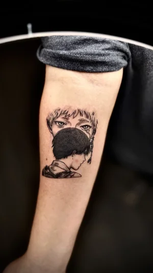 Anime Style Forearm Portrait