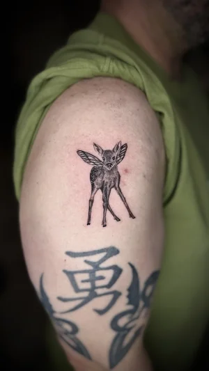 Deer With Fairy Wings Upper Arm