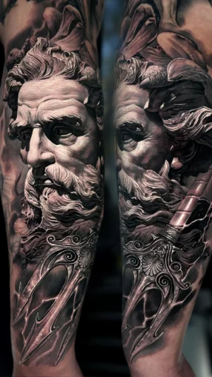 Mythological God Realistic Quarter Sleeve