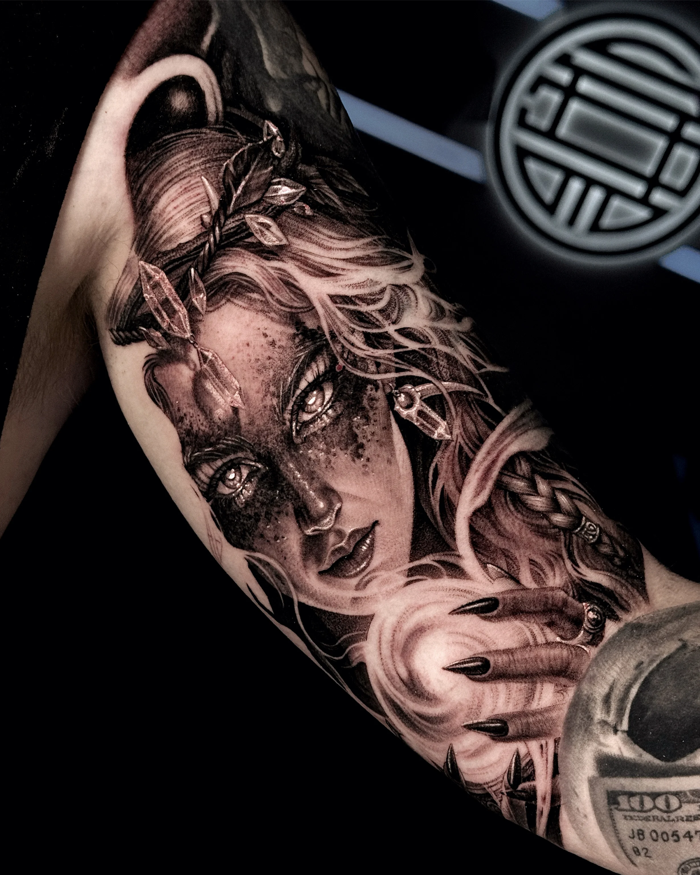 Black & Gray Realism tattoo by Cat Castro