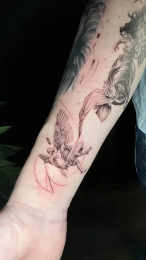 Angel and Bird Forearm Design
