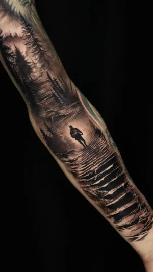 Mysterious Man Walking Forearm