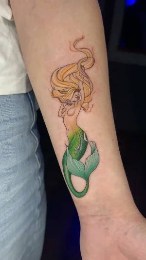 Colorful Mermaid Forearm