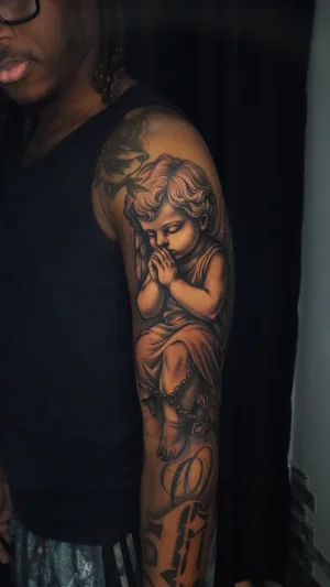 Praying Angel Full Sleeve