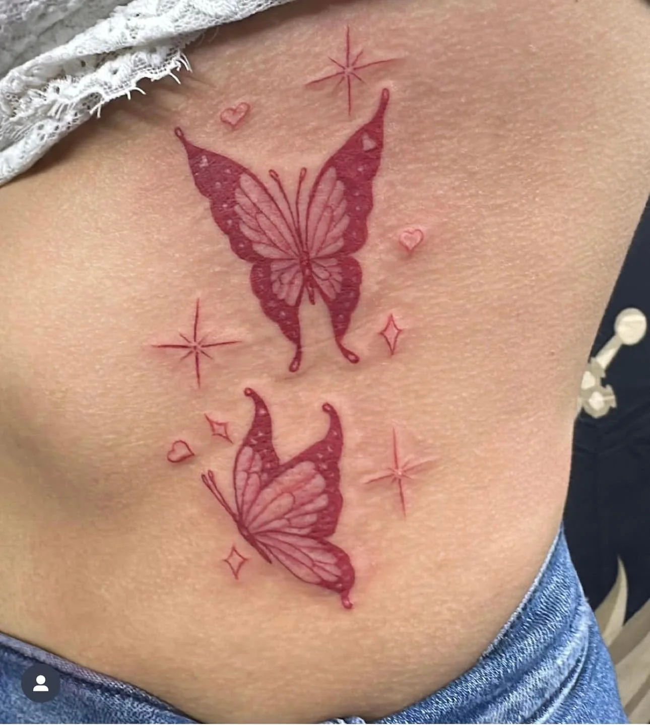 Fine Line tattoo by Bumpy Munoz: butterfly, heart, sparkle, nature
