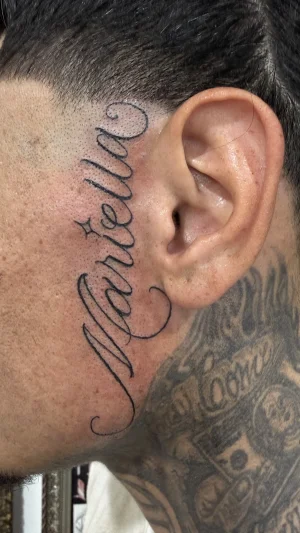 Fine Line Script Name Face