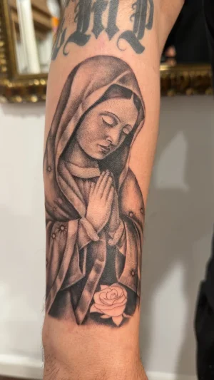 Praying Woman Forearm Piece